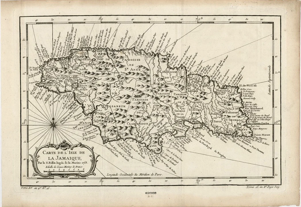 1758 Jamaica Antique Caribbean Map — MUSEUM OUTLETS